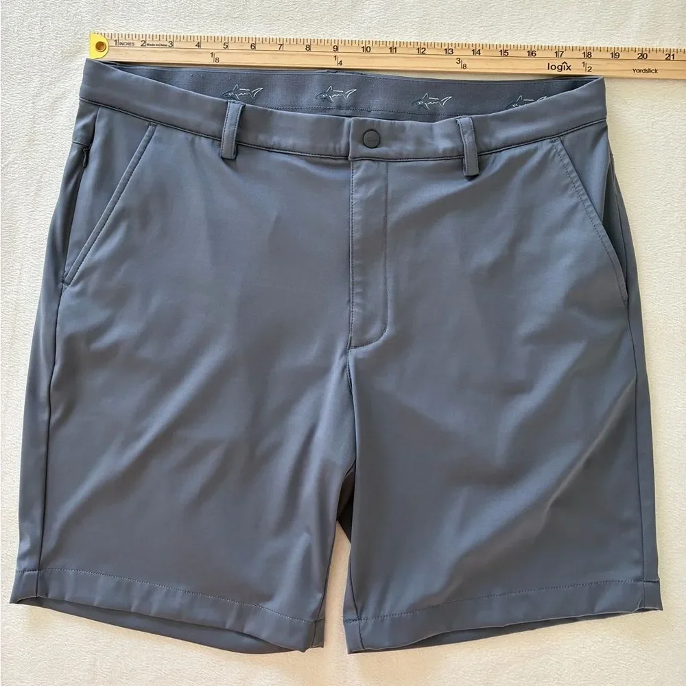 Greg Norman Golf Shorts Men’s 36 Gray Stretch Performance Moisture Wicking